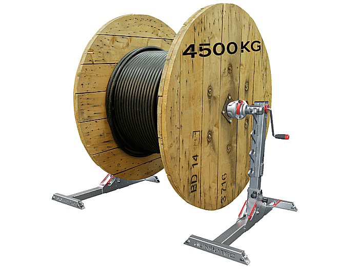 RUNPOLIFTER derulator tamburi, lungime 1150mm, Ø max. 800mm, max 4500kg, RUNPOTEC [3]