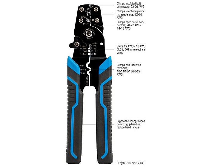 Crimper cabluri electrice, 0.6 - 1.3 mm [2]