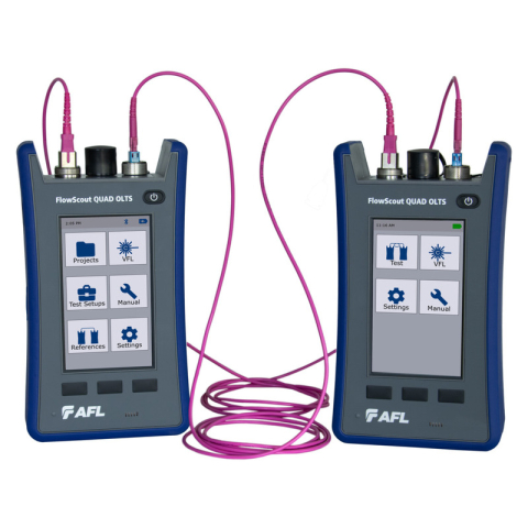 Certificatoare si validatoare FO - AFL FlowScout® QUAD OLTS – Set certificare fibra optica