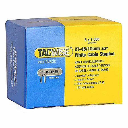 Capsatoare - Capse Tacwise CT-45/10 10mm cutie de 5000bucati (5 x 1000) albe