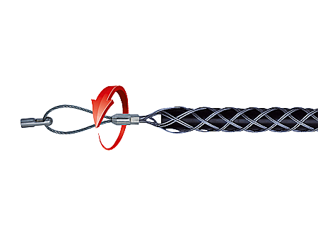 Tragere manuala - Ciorap de tragere cu un ochi si pivot Ø 25 - 31 mm, max 180kg