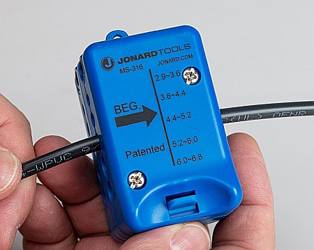 Cutit cu taiere longitudinala si transversala pentru extras buffere din cabluri de 2,9-6,8mm [8]
