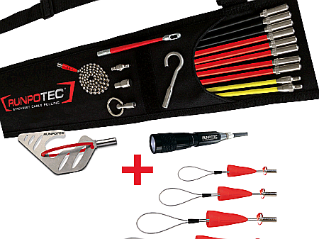 Accesorii tragatoare - Set: RUNPOSTICKS Comfort+RUNPOFIX-Cablu de tragere cu protectie Ø14,17,23,30mm,RTG Ø 6mm