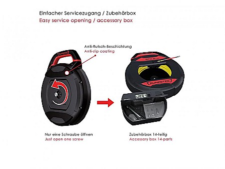 GF3 SLIM - Tragator cablu din fibra de sticla cu accesorii si contor electronic, Ø 3mm x 50m [3]