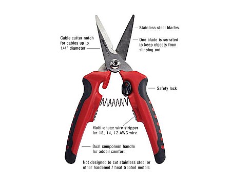 Heavy Duty Scissor With Wire Stripper [2]