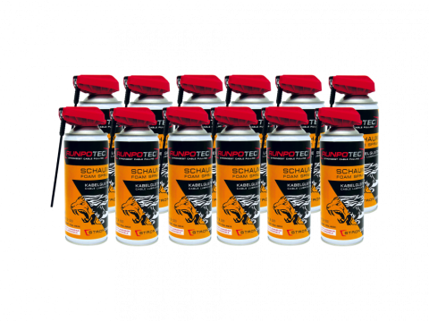 Lubrifianti cablu - Lubrifiant spuma tragere cablu, 400 ml, 12 buc, RUNPOTEC