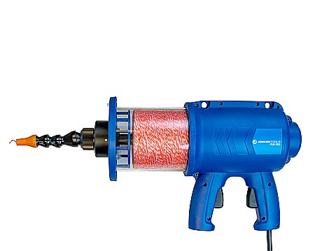 Tragere mecanizata - Dispozitiv suflat si tras fir in conducte cu diametrul 18-50mm