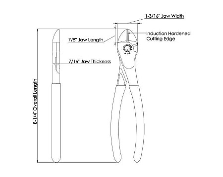 Plier, Diagonal, Cutter, 8" [6]