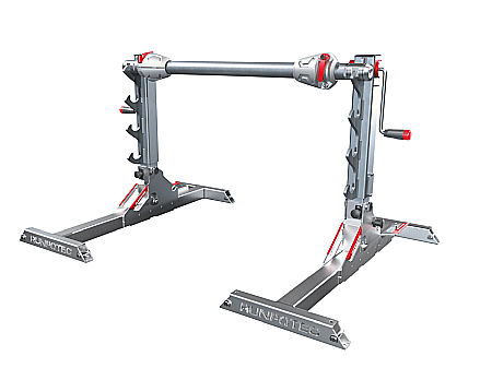 Suporti tamburi - RUNPOLIFTER derulator tamburi, lungime 1150mm, Ø max. 800mm, max 4500kg, RUNPOTEC