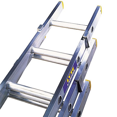 Scari din aluminiu - Scara aluminiu cu 3 tronsoane / 14 trepte Mills