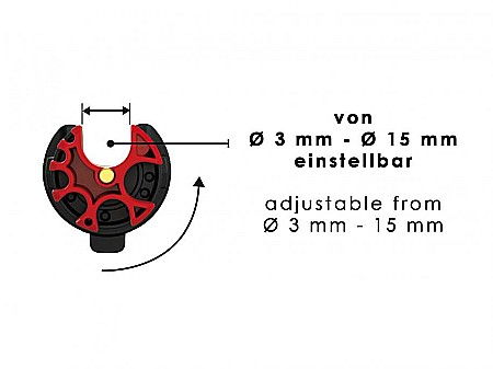 Falci rotunde ajustabile Ø 3 mm - 15 mm pentru RM35 [1]