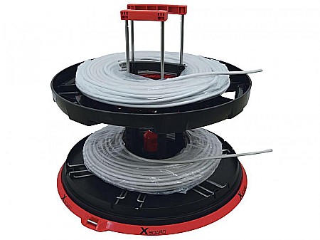 XB 500 T - Derulator tamburi universal cu extensie telescopica, Ø 80cm, greutate 800 kg, include 2 buc x 410mm RUNPOSTICKS bete pentru tragatoare Ø 7.5mm [3]