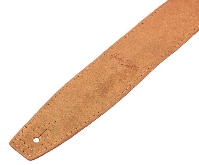 Curea de piele Harley Benton Guitar Suede Brown [4]