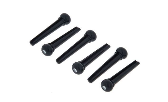 Harley Benton Bridge Pin Set Black Dot [1]