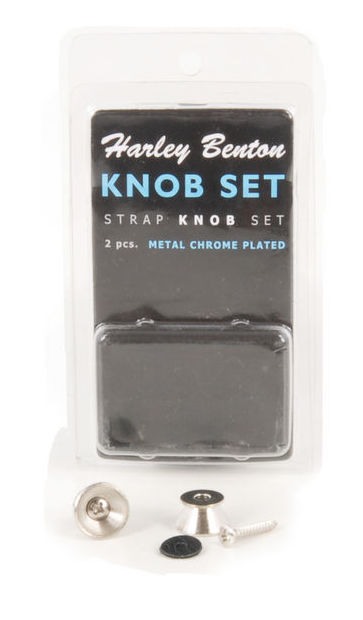 Harley Benton Strap Knob Set Chrome [1]