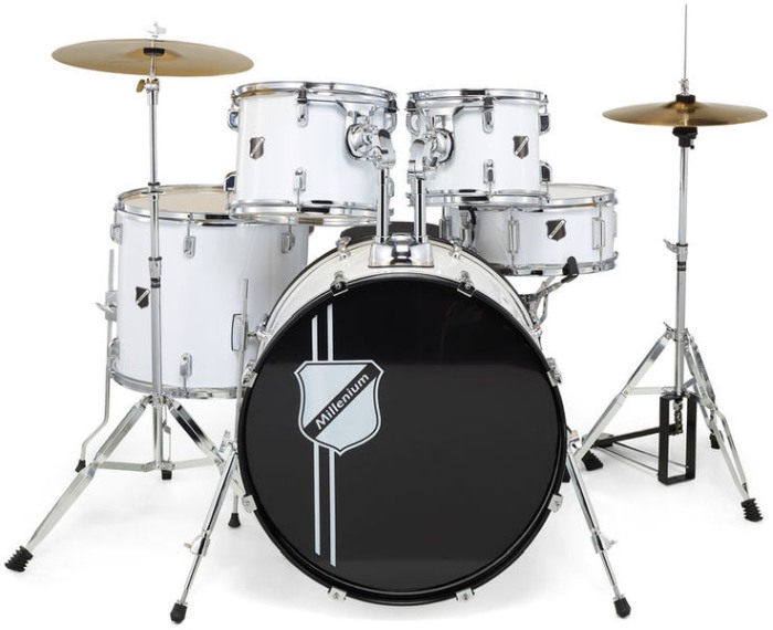 Millenium Focus 22 Drum Set White [1]