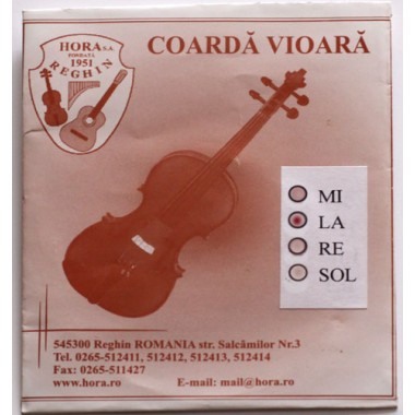 Corzi instrumente traditionale - Coarda vioara II (La) Cr-Ni Hora Reghin
