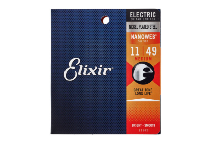 Chitare electrice, acustice, clasice si bas - Corzi 12102 Elixir Nanoweb Medium