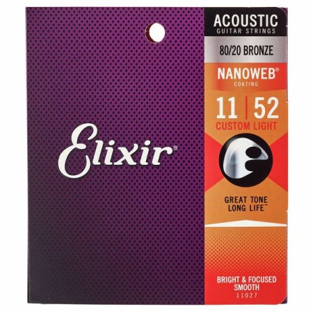 Chitare electrice, acustice, clasice si bas - Corzi de chitara Elixir Nanoweb Custom Light