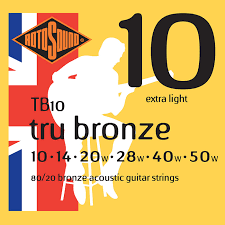 Chitare electrice, acustice, clasice si bas - Corzi de chitara Rotosound Tru Bronze 010-050