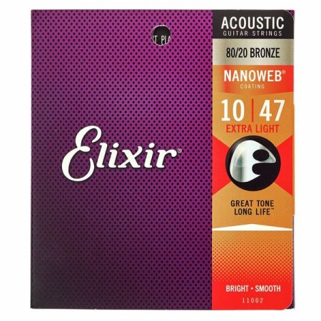 Chitare electrice, acustice, clasice si bas - Corzi Elixir Nanoweb Extra Light Acoustic