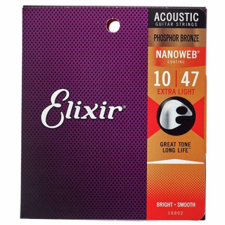 Chitare electrice, acustice, clasice si bas - Corzi Elixir Nanoweb Extra Light Phosphor