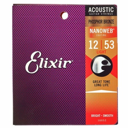 Chitare electrice, acustice, clasice si bas - Corzi Elixir Nanoweb Light Phosphor Bronze