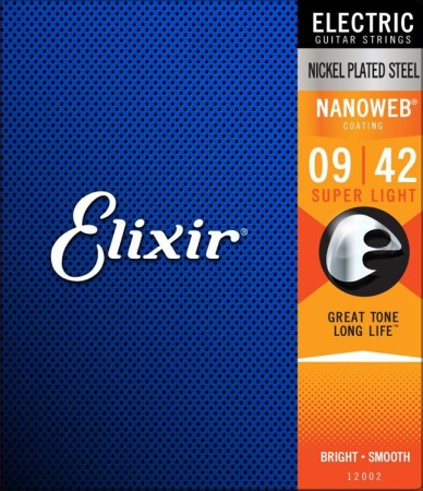 Chitare electrice, acustice, clasice si bas - Corzi Elixir Nanoweb Super-Light 12002