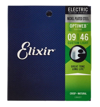 Chitare electrice, acustice, clasice si bas - Corzi Elixir Optiweb 19027 Custom Light