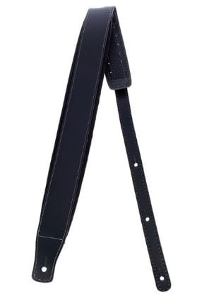 Chitare electrice, acustice, clasice si bas - Curea de piele captusita Harley Benton Neagra