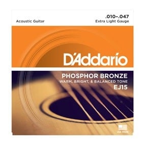 Chitare electrice, acustice, clasice si bas - Daddario EJ15 Ph. Bronze Ex.Light 10-47