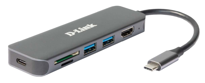 Laptopuri si accesorii - DLINK 6-IN-1 USB-C HUB DUB-2327