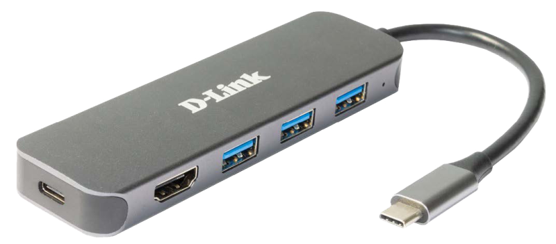 Laptopuri si accesorii - DLINK 5-IN-1 USB-C HUB DUB-2333