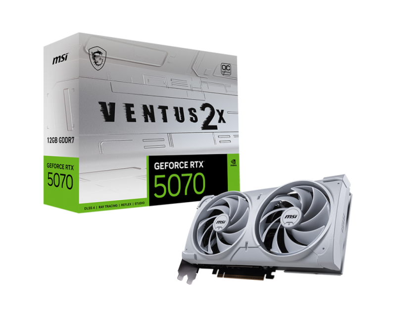 PC, Componente & Software - MSI GeForce RTX5070 VENTUS 2X OC White