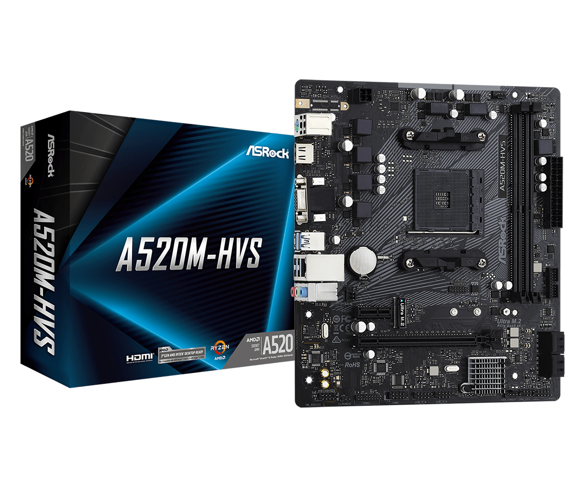 PC, Componente & Software - MB ASROCK A520M-HVS AM4