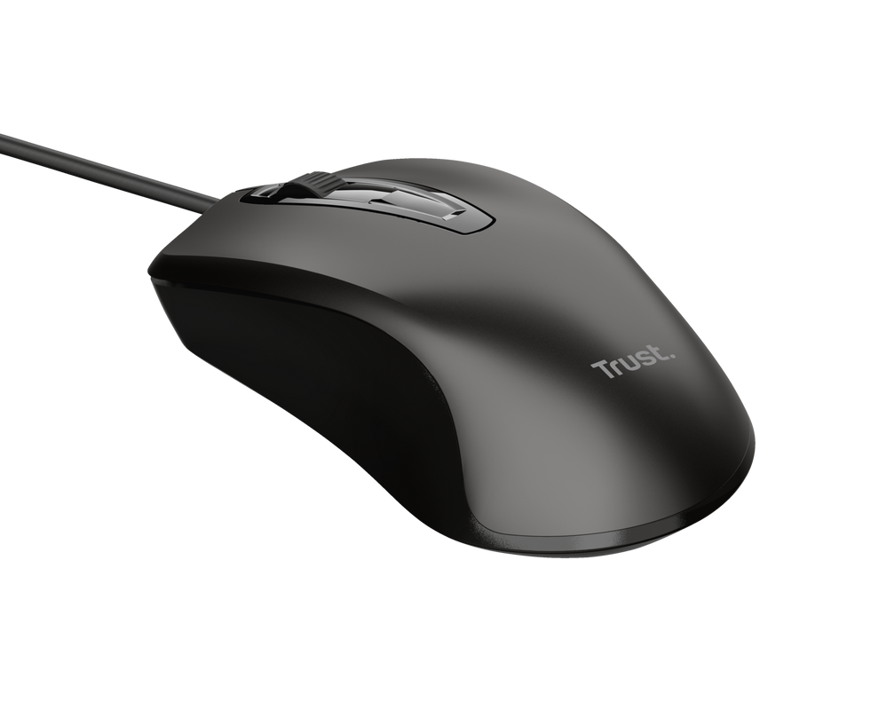 Mouse Trust cu fir optic, negru [2]