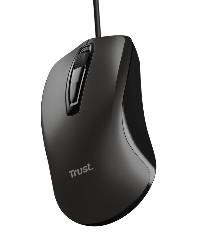 Mouse Trust cu fir optic, negru [1]
