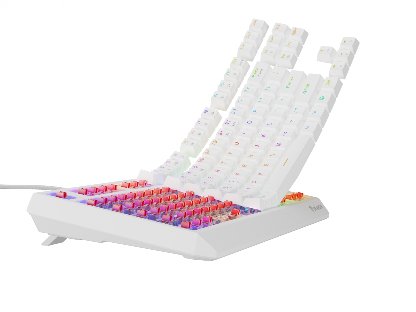 Tastatura WS Genesis Thor 230 TKL R alb [12]