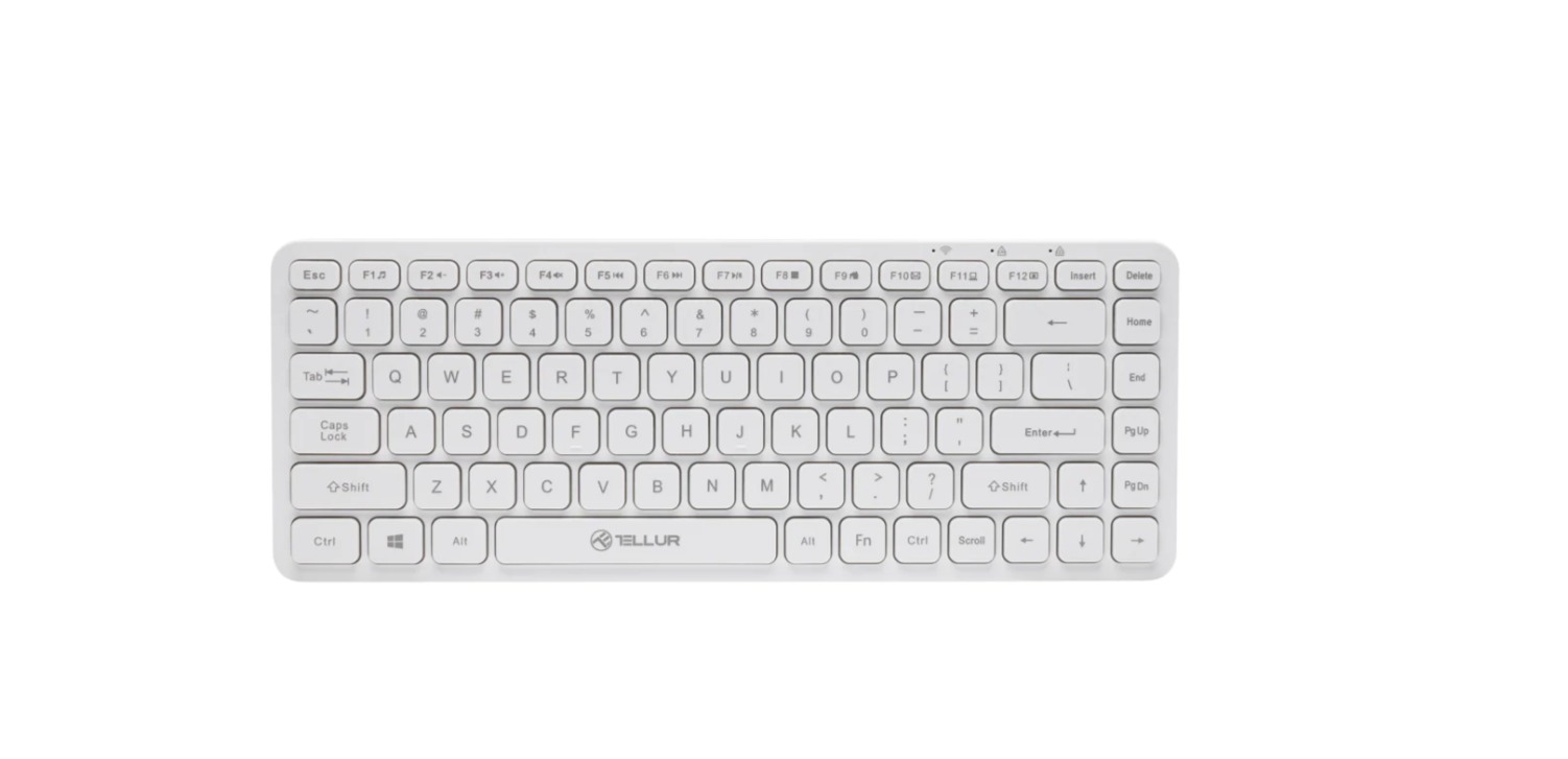 PC, Componente & Software - Tastatura wireless Tellur mini, alb