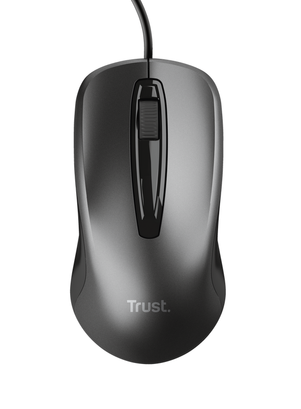 Periferice - Mouse Trust cu fir optic, negru