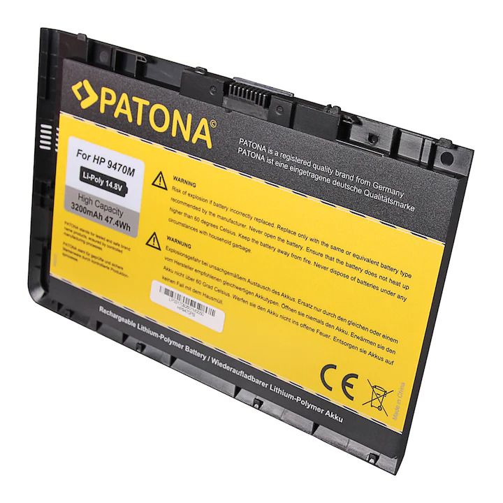Acumulator Patona pentru HP EliteBook Folio 9470 9470m Series HSTNN-I10C 3200 mAh [2]