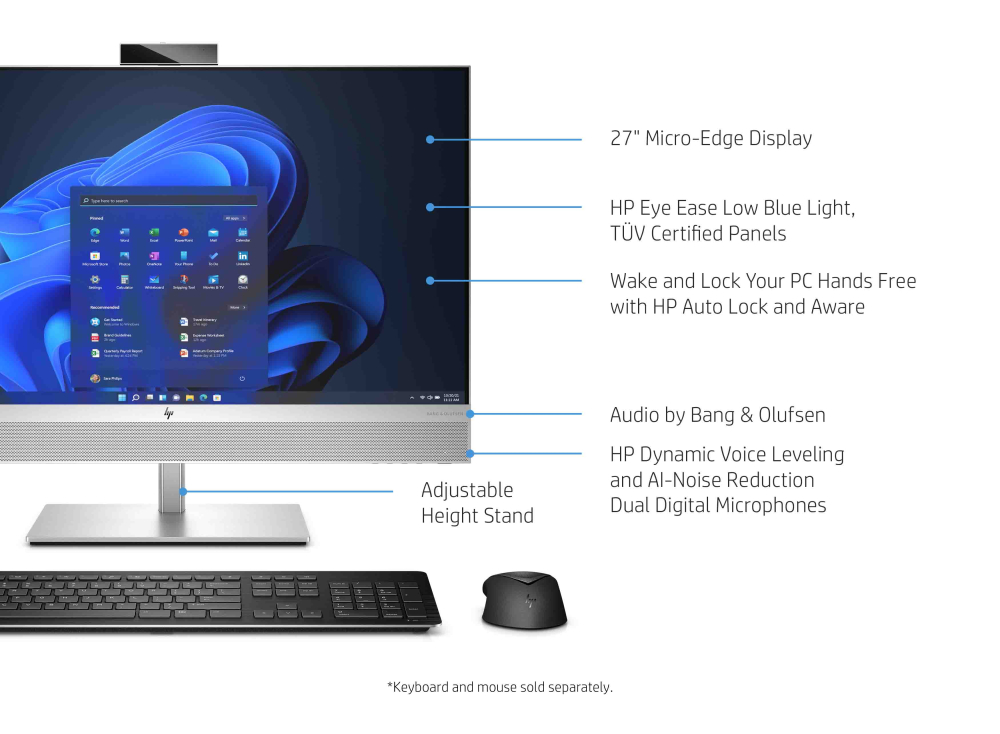 AIO HP EliteOne 840 G9, 23.8 inch, i5-12500, 16GB DDR5, 256GB SSD, Windows 11 Pro, touchscreen, HP Recline Stand [3]