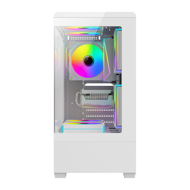 Carcasă pentru computer DarkFlash C365 (albă) + 5 ventilatoare [4]