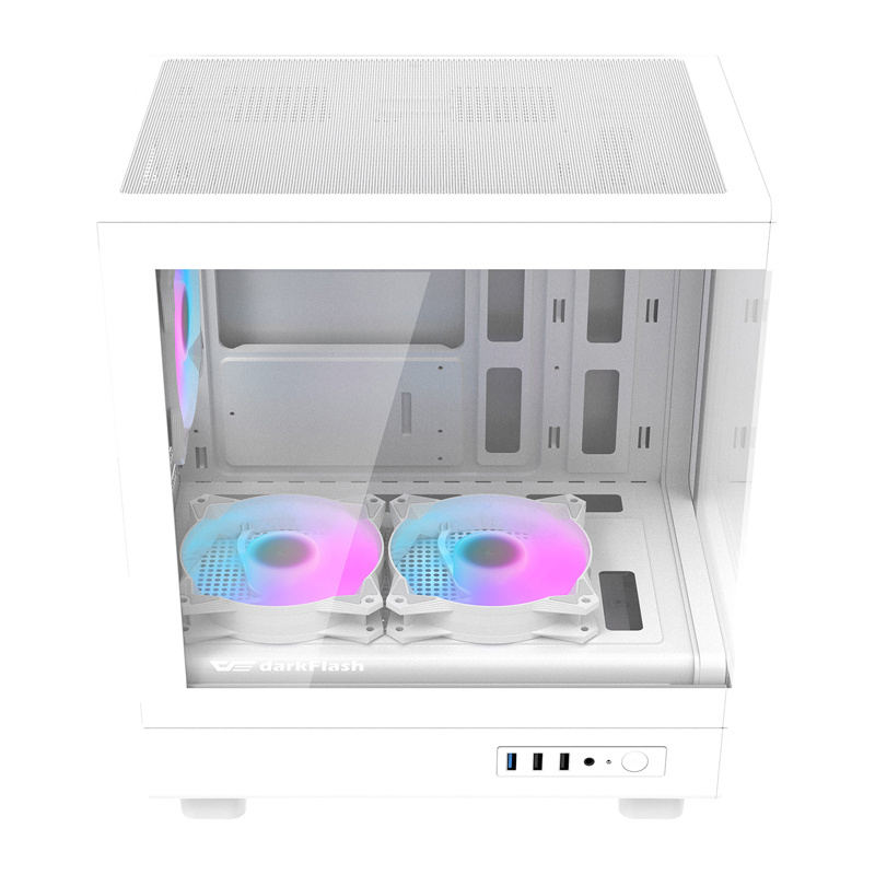 Carcasă pentru computer Darkflash DB330M + 3 ventilatoare (alb) [3]