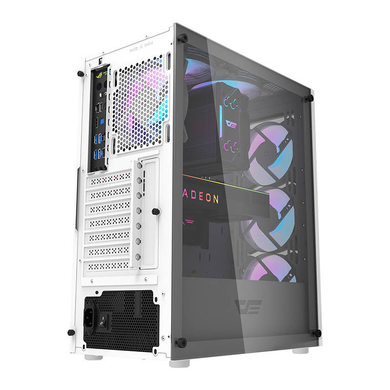 Carcasă pentru computer Darkflash DK352 Plus (alb și negru) + 4 ventilatoare ARGB [3]