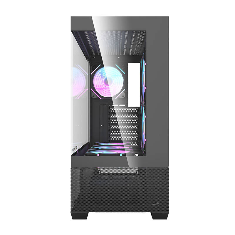 Carcasă pentru computer Darkflash DS900 AIR (negru) + 6 ventilatoare ARGB [4]