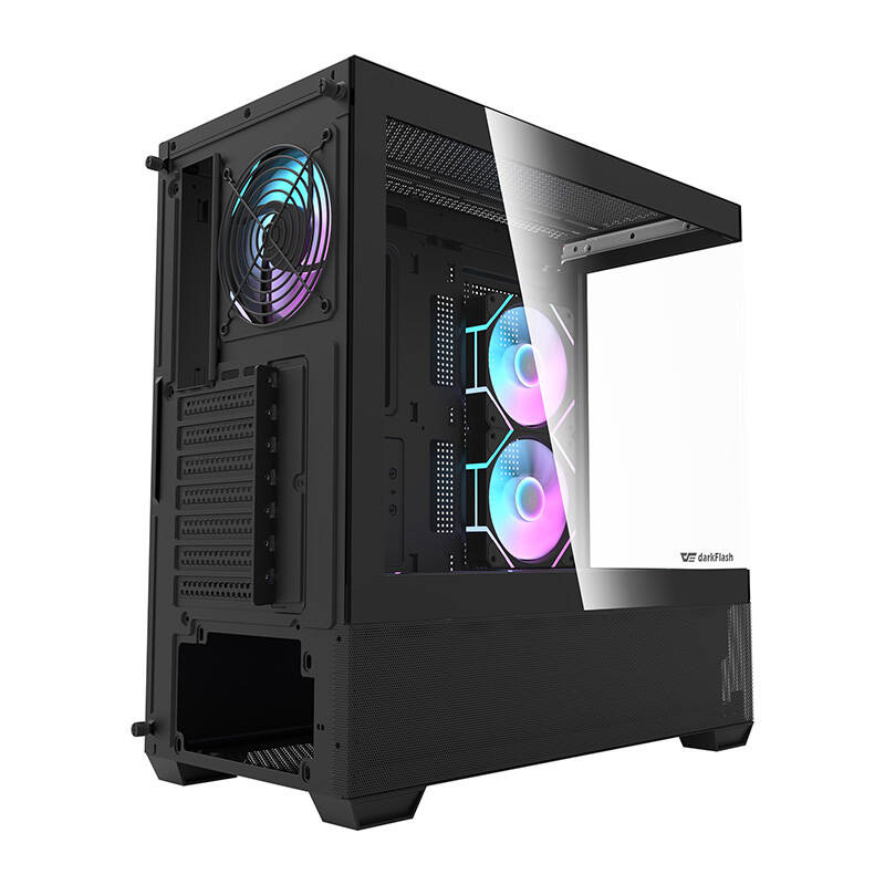 Carcasă pentru computer Darkflash DS900 AIR (negru) + 6 ventilatoare ARGB [6]