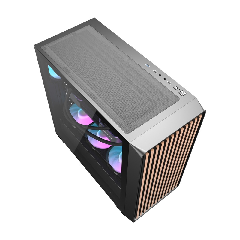 Carcasă pentru computer Darkflash DS900WD (negru) + 4 ventilatoare [4]