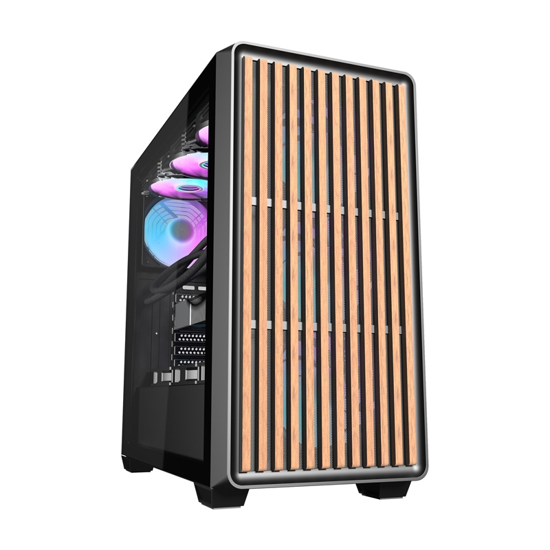 Carcasă pentru computer Darkflash DS900WD (negru) + 4 ventilatoare [2]