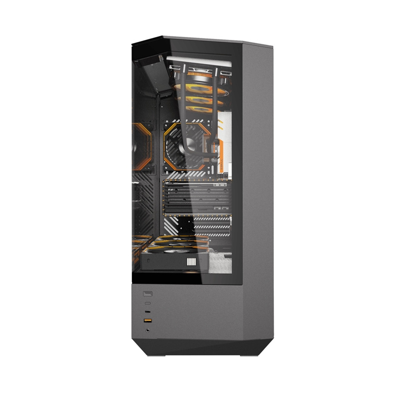 Carcasă pentru computer Darkflash DY460 (negru) + 4 ventilatoare ARGB [5]